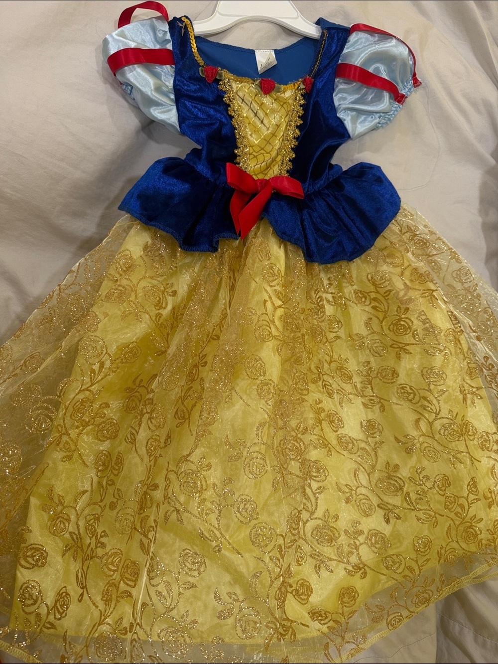 Classic Blue and Yellow Princess Superhero Costume for Kids